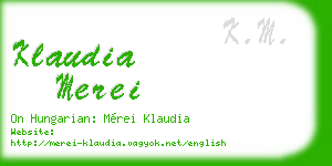 klaudia merei business card