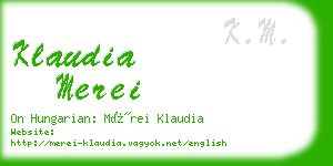 klaudia merei business card